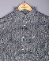 Truxton Black With White Dobby Textured Cotton Shirt
