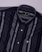 Tista Blue With White Stripe Oxford Cotton Shirt