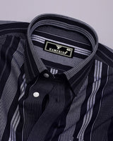 Tista Blue With White Stripe Oxford Cotton Shirt