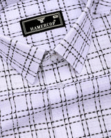Coorg White With Black Dobby Check Cotton Shirt