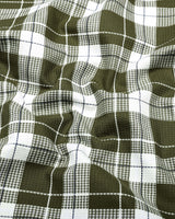Crocus Green With White Waffle Dobby Check Shirt