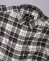 Montero Brown Waffle Check Dobby Cotton Shirt