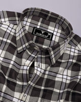 Montero Brown Waffle Check Dobby Cotton Shirt