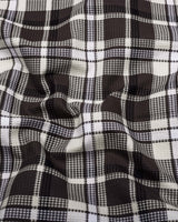 Montero Brown Waffle Check Dobby Cotton Shirt