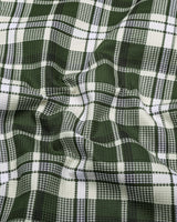 Montero Green Waffle Check Dobby Cotton Shirt