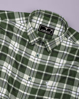Montero Green Waffle Check Dobby Cotton Shirt