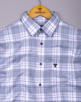 Drinova Gray Waffle Check Dobby Cotton Shirt
