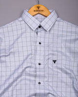 Fog Gray With Black Check Dobby Cotton Shirt