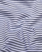 Naxon Blue With White Dobby Stripe Formal Cotton Designer Shirt