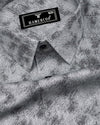 Silycon Gray With Black Printed Cotton Shirt