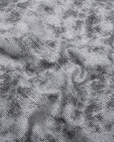 Silycon Gray With Black Printed Cotton Shirt