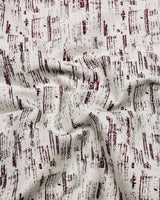 Hampy Off White With Purple Printed Cotton Shirt