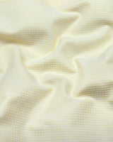 Swifton Light Yellow With White Dobby Formal Cotton Shirt