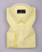 Pineapple Yellow Solid Linen Cotton Designer Shirt