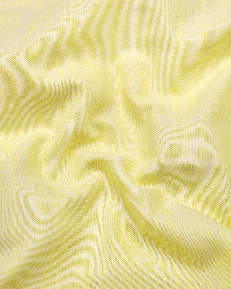 Pineapple Yellow Solid Linen Cotton Designer Shirt