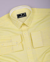 Pineapple Yellow Solid Linen Cotton Designer Shirt