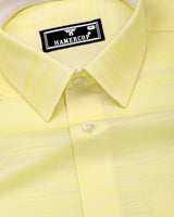 Pineapple Yellow Solid Linen Cotton Designer Shirt