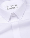 White Python Dobby Texture Solid Cotton Shirt