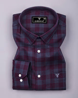 Prime Burgundy Houndstooth Check Premium Giza Shirt