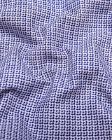 Surf Blue With White Heavy Dobby Designer Cotton Shirt