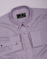 Maroon With White Dobby Premium Giza Shirt