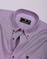 Maroon With White Dobby Premium Giza Shirt