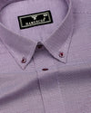 Maroon With White Dobby Premium Giza Shirt
