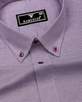 Maroon With White Dobby Premium Giza Shirt