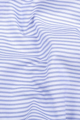 White with blue regency stripe cotton shirt