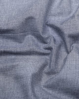 Rhino Gray With Black Micro Check Formal Cotton Shirt