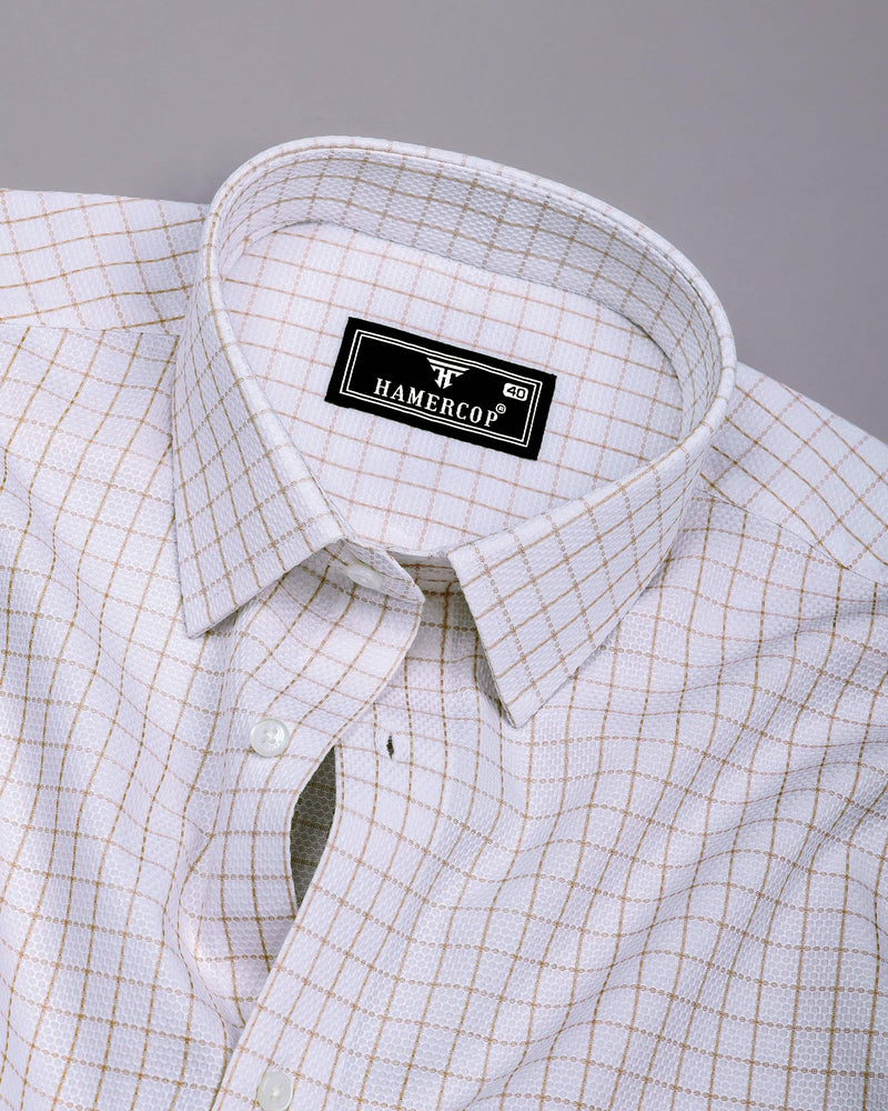 Dusty Pink With White Python Texture Dobby Cotton Shirt