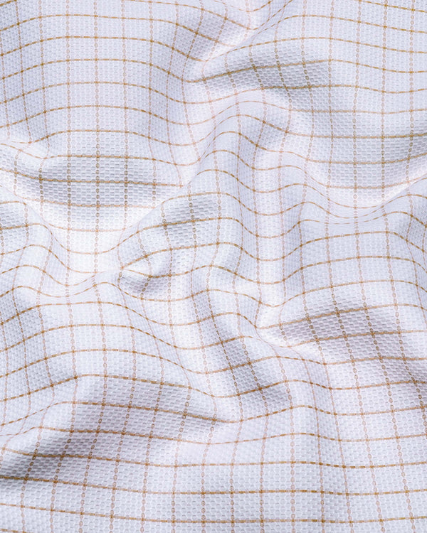 Dusty Pink With White Python Texture Dobby Cotton Shirt