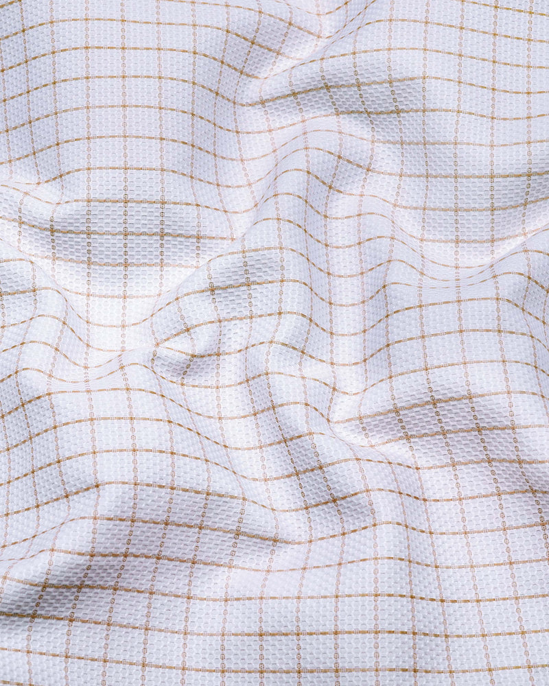 Dusty Pink With White Python Texture Dobby Cotton Shirt