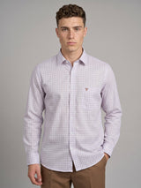 Dusty Pink With White Python Texture Dobby Cotton Shirt