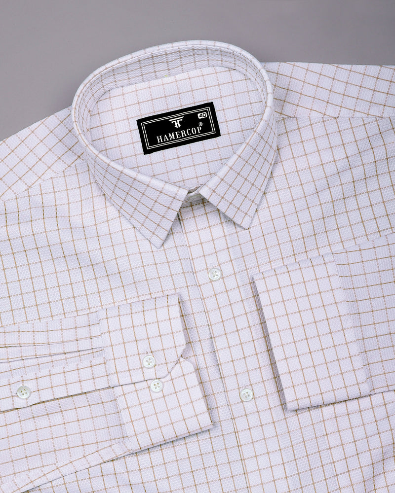 Dusty Pink With White Python Texture Dobby Cotton Shirt