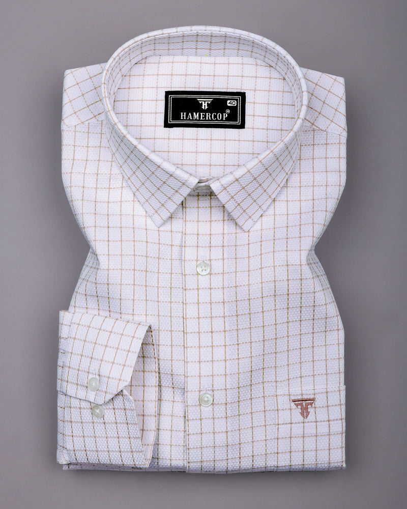 Dusty Pink With White Python Texture Dobby Cotton Shirt