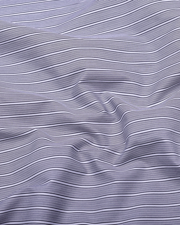 Nikolyn Blue With White Pencil Stripe Formal Cotton Shirt