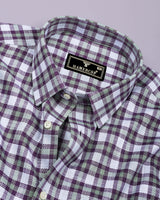 Horsen Purple Dobby Amsler Check Formal Cotton Shirt