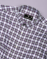 Horsen Purple Dobby Amsler Check Formal Cotton Shirt