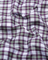 Horsen Purple Dobby Amsler Check Formal Cotton Shirt