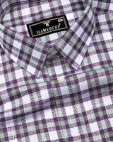Horsen Purple Dobby Amsler Check Formal Cotton Shirt
