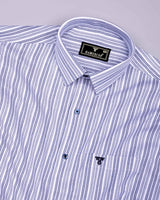 Nimora Blue With White Dobby Stripe Premium Gizza Shirt