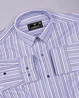 Nimora Blue With White Dobby Stripe Premium Gizza Shirt