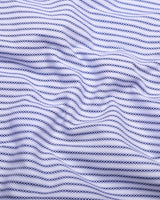 Zifi Blue With White Stripe Premium Giza Shirt