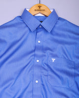 Odate Blue With White Stripe Premium Cotton Designer Shirt