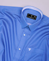 Odate Blue With White Stripe Premium Cotton Designer Shirt
