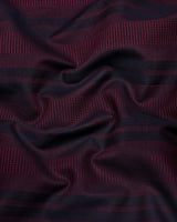 Kiwano Wine Purple Waffle Stripe Dobby Cotton Shirt