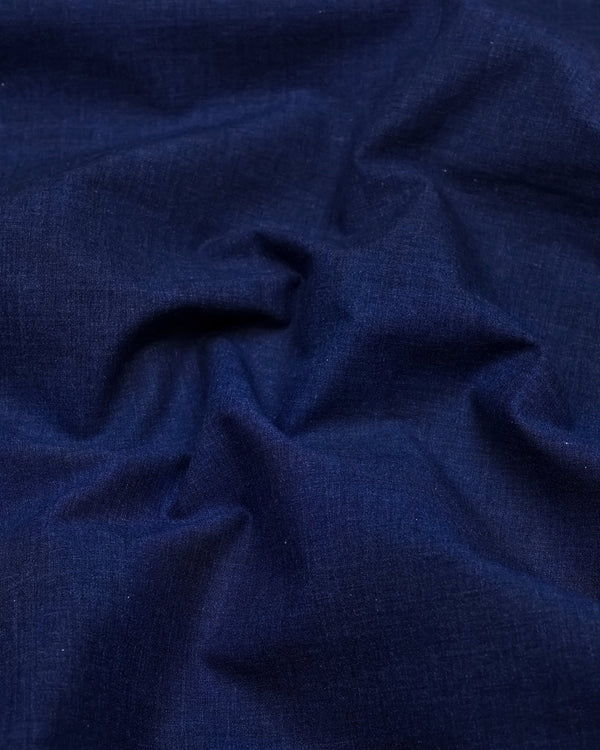 Planet Blue Melange Cotton Formal Shirt