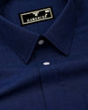 Planet Blue Melange Cotton Formal Shirt