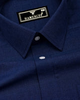 Planet Blue Melange Cotton Formal Shirt